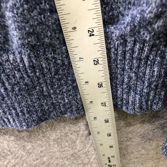 J. Crew Stretch Wool Sweater Mens M Crewneck Blue Heather Pullover Navy - Picture 8 of 8